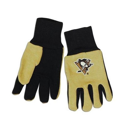 Mcarthur Towels & Sports Pittsburgh Penguins Two Tone Gloves - Adult 9960694116